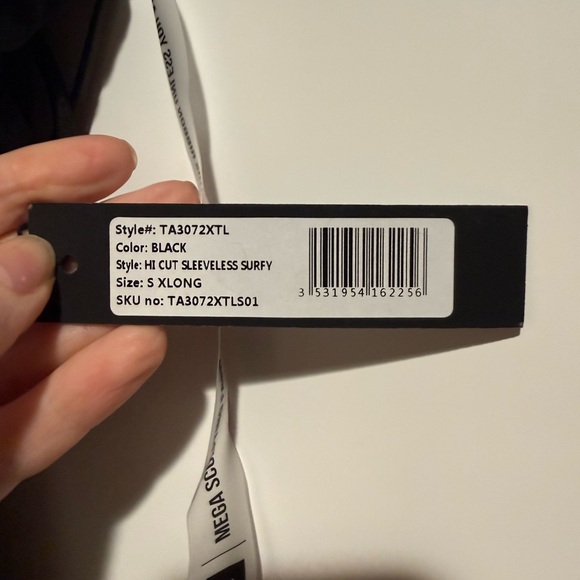 NWT TA3 $188 Hi Cut Surfy in Black for Long Torso, Size S XLong (not reg/long) - Picture 5 of 11